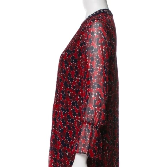 Diane von Furstenberg Kourtni Silk Sheath Knee Dress Pirouette Dot Red XS $469 - Picture 9 of 12